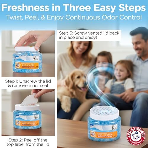 Arm & Hammer for Pets Air Care Pet Scents Deodorizing Gel Beads - Eliminate Odors in Rooms, Closets & Spaces with Long Lasting Freshness - Image 8