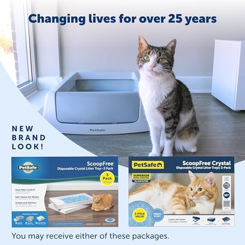 PetSafe ScoopFree Disposable Crystal Cat Litter Tray - Easy Cleaning Box - Refill Tray for Electric Litter Box - Fresh Scent - 4.3 lb Bags - 3 Pack - Image 7