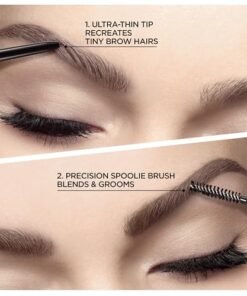 L'Oreal Paris Makeup Brow Stylist Definer Waterproof Eyebrow Pencil, Ultra-Fine Mechanical Pencil, Draws Tiny Brow Hairs and Fills in Sparse Areas and Gaps, Brunette, 0.003 Ounce (Pack of 2) - High Quality Product Image