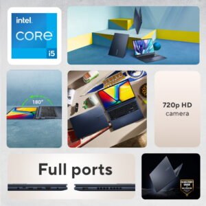 ASUS Vivobook 15.6 inch Windows Laptop Intel Core i5-1235U 8GB RAM 512GB SSD Quiet Blue - High Quality Product Image