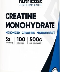 Nutricost Creatine Monohydrate Micronized Powder 500G, 5000mg Per Serv (5g) - 100 Servings, 17.9 Oz - High Quality Product Image