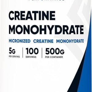 Nutricost Creatine Monohydrate Micronized Powder 500G, 5000mg Per Serv (5g) - 100 Servings, 17.9 Oz