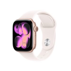 Apple Watch Series 11 [GPS 42mm] Smartwatch with Rose Gold Aluminum Case with Light Blush Sport Band - S/M. Sleep Score, Fitness Tracker, Health Monit