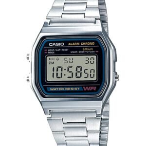 Casio A158WA Series | Unisex Digital Watch | Vintage | WR | 100 SEC Stop Watch | Daily Alarm | Regular Time Keeping: Hour, Minute, Second, PM, Date, Day | Led Light | 7 Yr Battery