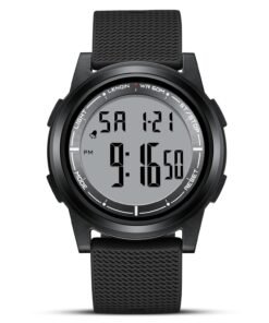 HANPOSH Mens Digital Watch Ultra Thin Minimalist Sports Waterproof Outdoor LED Screen Large Face Wrist Watches for Men with Back Light Alarm Date Stopwatch - High Quality Product Image