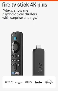 Amazon Fire TV Stick 4K Plus (newest model) with AI-powered Fire TV Search, Wi-Fi 6, stream over 1.8 million movies and shows, free & live TV - High Quality Product Image