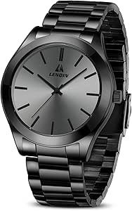 LN LENQIN Mens Watches Waterproof Stainless Steel Watch for Men Analog Quartz Fashion Business Designer Wristwatch