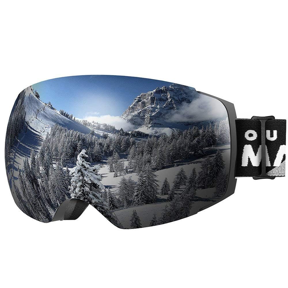 OutdoorMaster Ski Goggles PRO - Frameless, Interchangeable Lens 100% UV400 Protection Snow Goggles for Men & Women