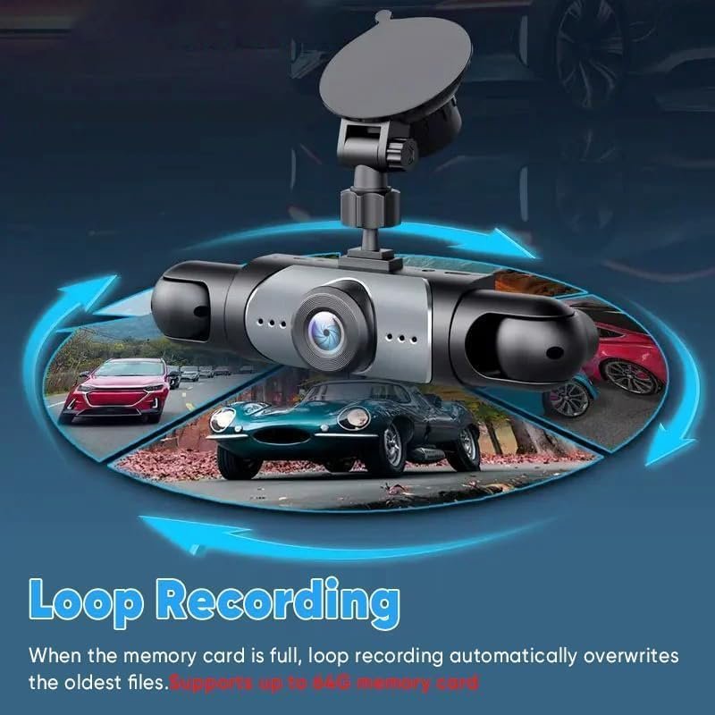 Saker Full View Car Dashcam System - 4K Front & 1080P Rear/Side Car Camera with Parking Mode, G-Sensor, Night Vision, Includes SD Card (64, GB) - Image 6