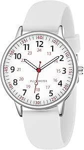 Nurse Watch for Women Waterproof Analog Silicone Watch with Second Hand Nursing Watch