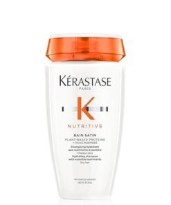 Kerastase Nutritive Bain Satin Shampoo | Gently Cleanses & Replenishes Moisture for Soft, Shiny Hair | With Plant-Based Proteins & Niacinamide | For Fine to Medium Dry Hair - High Quality Product Image