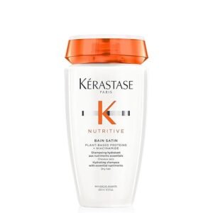 Kerastase Nutritive Bain Satin Shampoo | Gently Cleanses & Replenishes Moisture for Soft, Shiny Hair | With Plant-Based Proteins & Niacinamide | For Fine to Medium Dry Hair