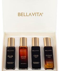 Bella Vita Luxury Long Lasting Perfume Gift Set for Man | 4x20ml | Gifts for Men | Woody, Citrusy, Oud, Premium Fragrance Scent | KLUB, OUD, CEO, G...