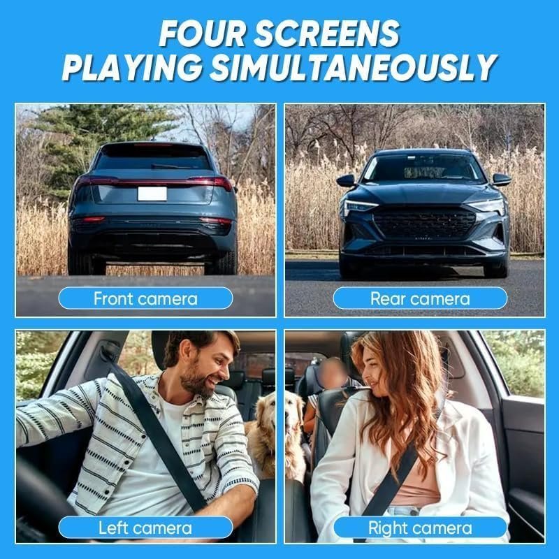 Saker Full View Car Dashcam System - 4K Front & 1080P Rear/Side Car Camera with Parking Mode, G-Sensor, Night Vision, Includes SD Card (64, GB) - Image 4