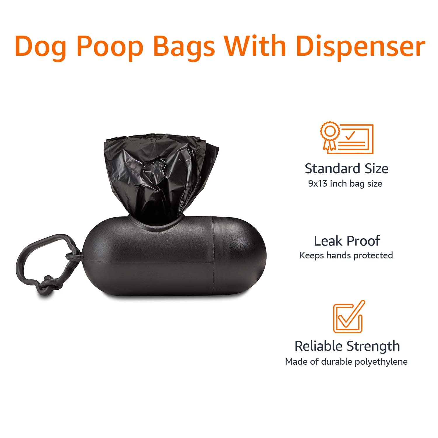 Amazon Basics Dog Poop Bags with Dispenser, 600 Count, Enhanced for Guaranteed Leakproof, Unscented, Includes Leash Clip - Image 10