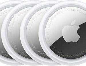 Apple AirTag (1st Generation) - 4 Pack. Keep Track of and find Your Keys, Wallet, Luggage, Backpack, and More. Simple one-tap Set up with iPhone or iP