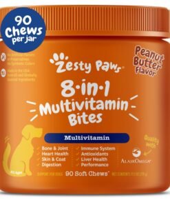 Zesty Paws Multivitamin Treats for Dogs: Joint Support + Digestive Enzymes & Probiotics, Grain-Free Vitamins & Supplements