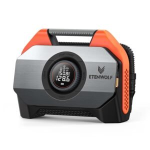 ETENWOLF VORTEX S6 Tire Inflator Portable Air Compressor for Heavy-duty Vehicle, Cordless Air Pump for Car & Inflatables with 19200 mAh Battery, 100%