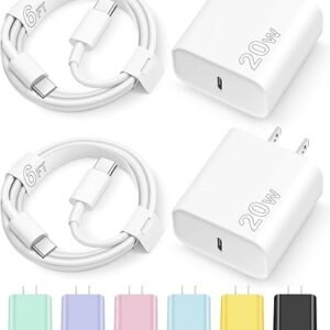 iPhone 17 16 15 Charger Fast Charging Type C Chargers USB C Charger Block iPhone 17 16 15 Air Pro Max Chargers with 6FT Cable for iPhone 17/17 Plus/17 Pro Max/16/16 Plus/16 Pro Max/15 Pro Max/iPad Pro