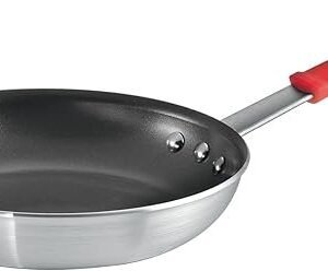 Tramontina Professional 10-Inch Non Stick Frying Pan, Heavy-Gauge Aluminum Skillet with Reinforced Nonstick Coating, Red Handle, Dishwasher and Oven S