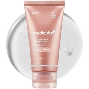 medicube Wrapping Mask Collagen Overnight Peel Off Facial Mask | Elasticity & Hydration Care, Reduces Sagging & Dullness | Hydrolyzed Collagen For Glo