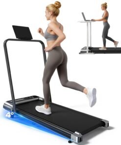 Walking Pad Treadmill with Handle Bar and Adjustable Incline, Compact Portable Treadmills for Home Office, 2.5HP Quiet Anti-Slip Under Desk Treadmi...