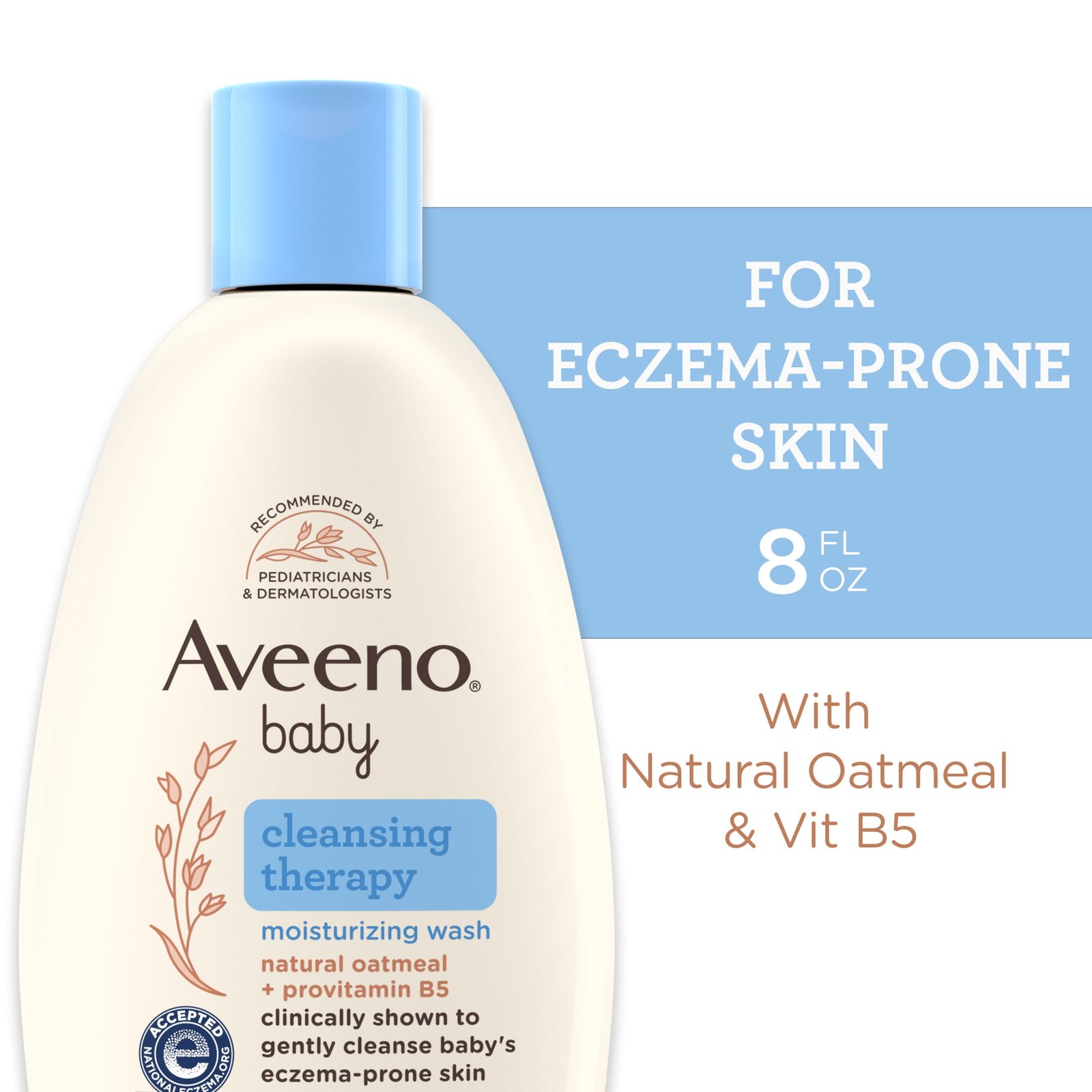 Aveeno Baby Eczema Care Kit with Baby Lotion: Wash, Cream & Nighttime Balm, 3 Items - Image 6