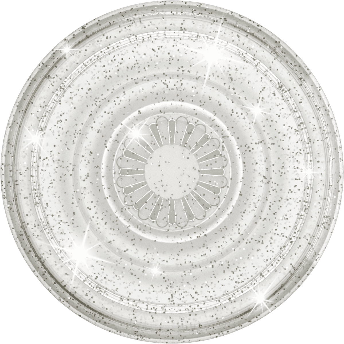 PopSockets Grip with Swappable Top for Cell Phones, PopGrip Sparkle Clear - Image 2