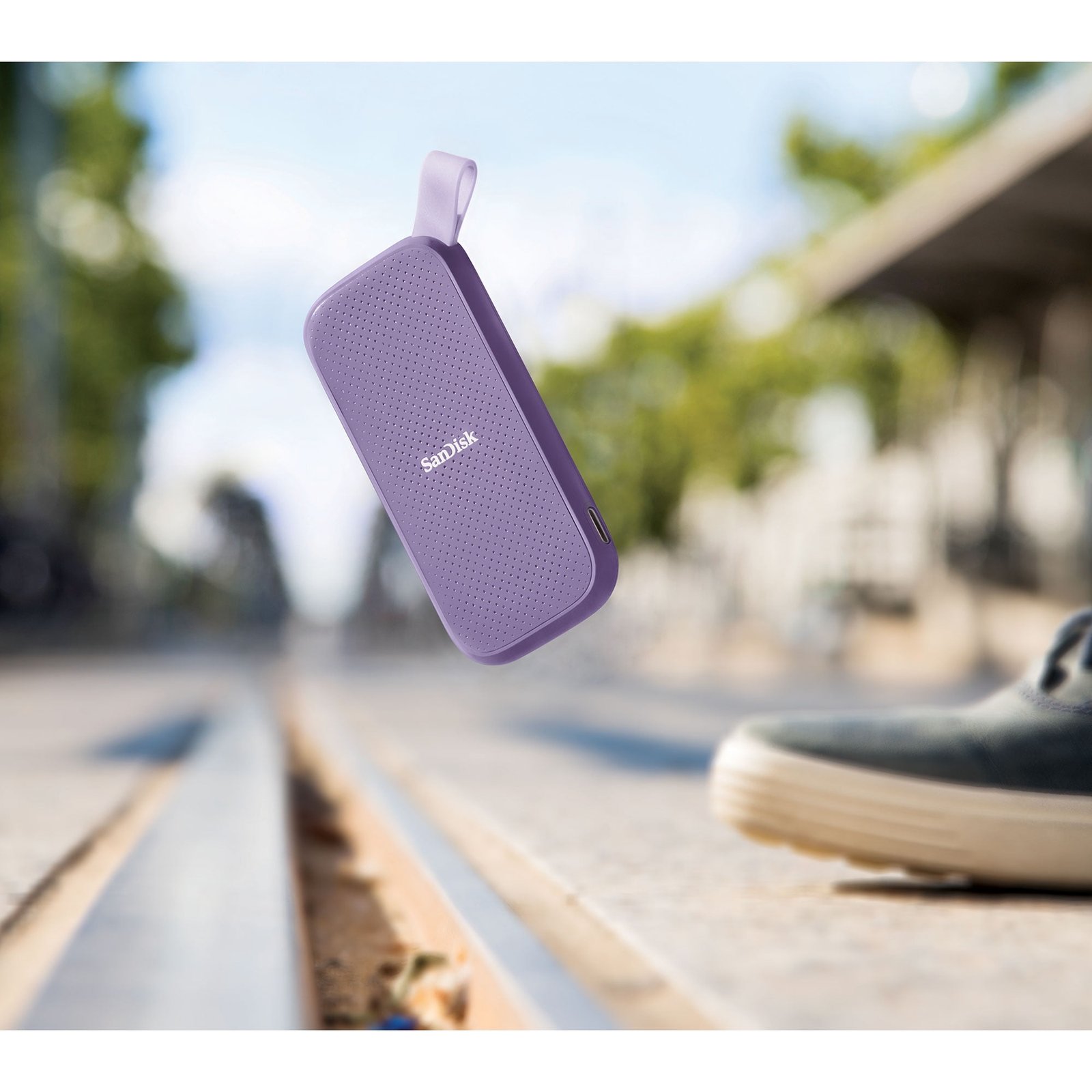 SANDISK 1TB Portable SSD - Lavender, Up to 800MB/s, USB-C, USB 3.2 Gen 2, - External Solid State Drive (2x+ faster than a hard drive HDD) - SDSSDE29-1T00-AWL - Image 5