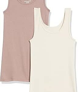 Amazon Essentials Women's Slim-Fit Tank Top, Pack of 2