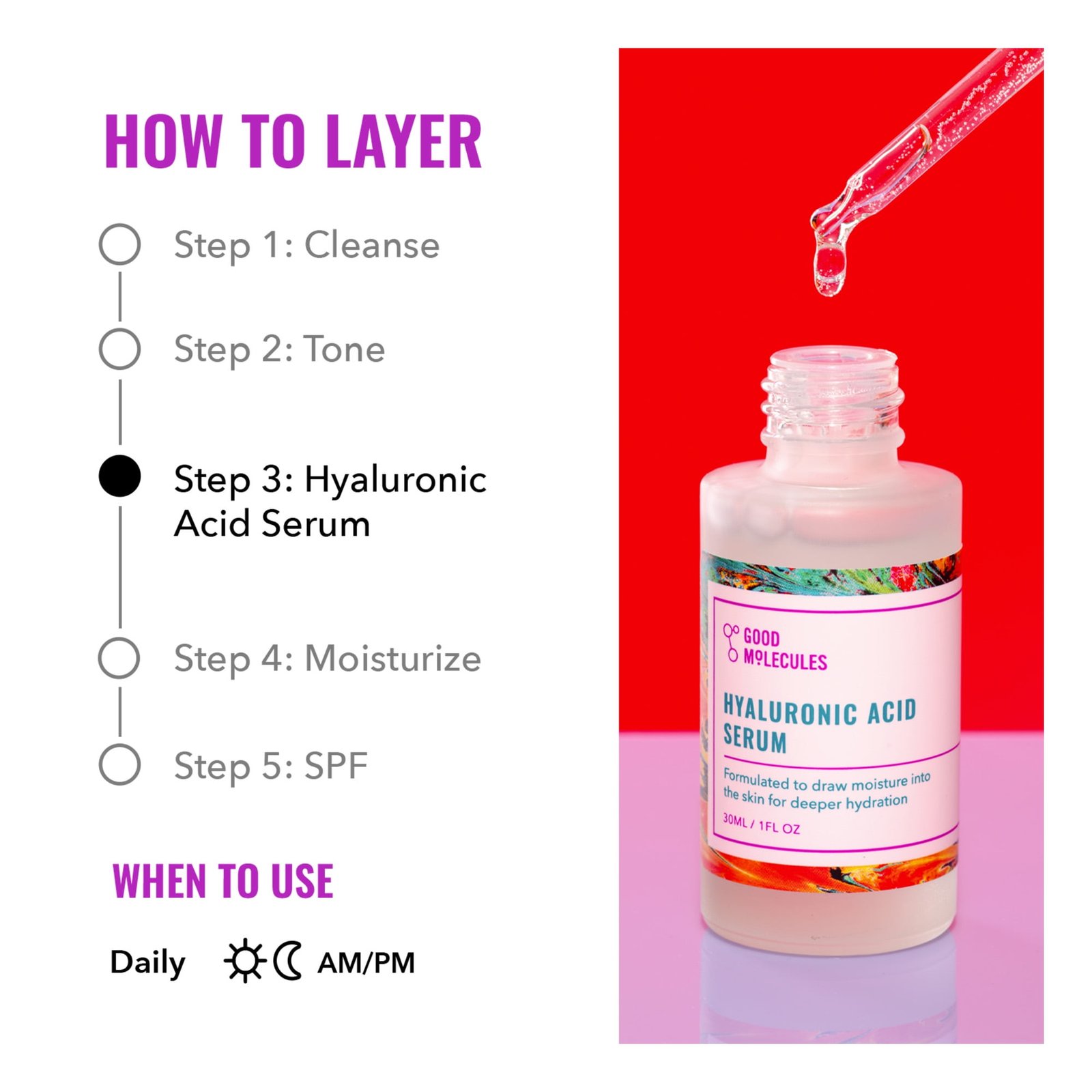 Good Molecules Hyaluronic Acid Face Serum - 1 fl oz - Image 5