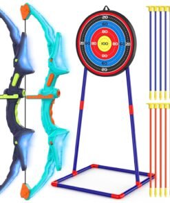2 Pack Bow and Arrow Set for Kids, Light Up Archery Set with 14 Suction Cup Arrows, Archery Targets Outdoor Games for Kids Ages 4-8 8-12, Birthday Gifts Toys for 5 6 7 8 9 10 11 12 Year Old Boys Girls - High Quality Product Image