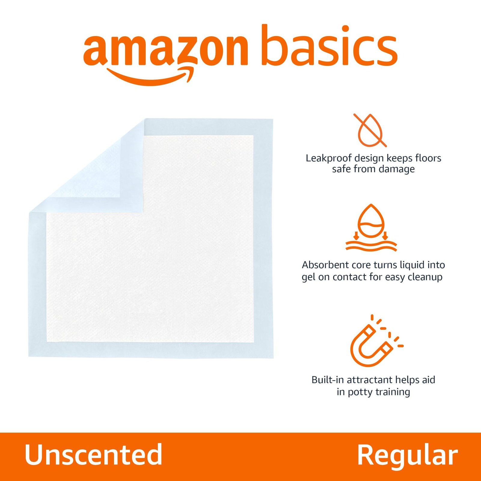 Amazon Basics Leak-Proof Dog and Puppy Potty Training Pee Pads with Quick-Dry 5-Layer Super Absorbent Surface for Dog Training, Floor Protection, R... - Image 8