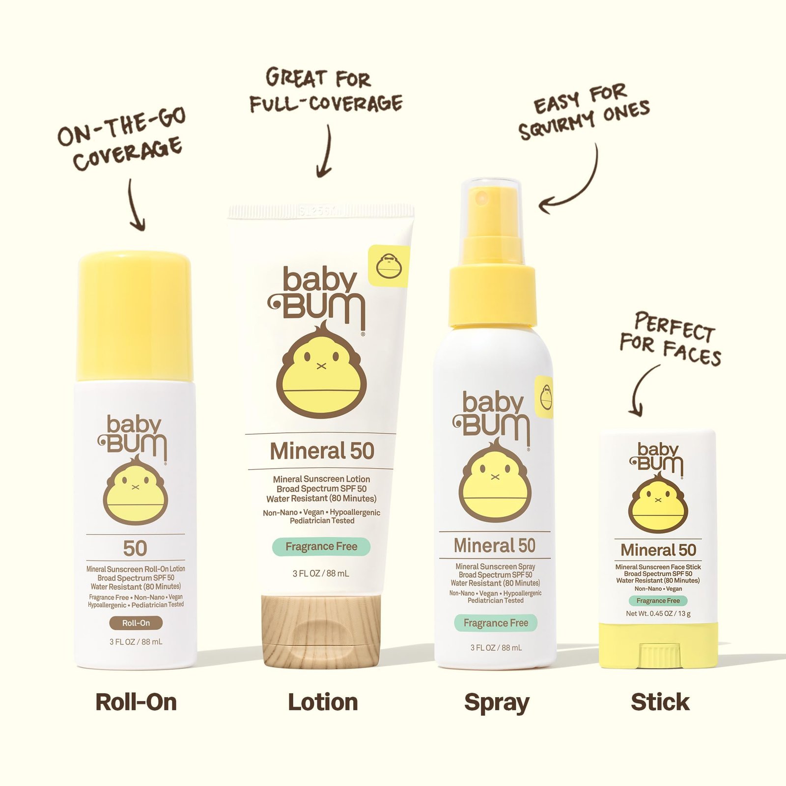 Sun Bum Baby Bum Mineral SPF 50 Sunscreen Stick - Hawaii 104 Act Compliant (Without Octinoxate & Oxybenzone) - UVA/UVB Face and Body Protection - U... - Image 8