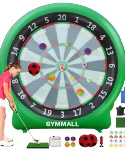 Giant Dart Board Inflatable with Pump, Outdoor and Indoor Soccer Sport Kick Dartboard for Kids and Adults, Waterproof Darts Board Yard Game with 20 Golf Balls, 4 Sticky Balls, 2 Soccers - High Quality Product Image