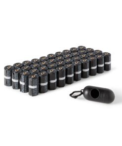 Amazon Basics Dog Poop Bags with Dispenser, 600 Count, Enhanced for Guaranteed Leakproof, Unscented, Includes Leash Clip