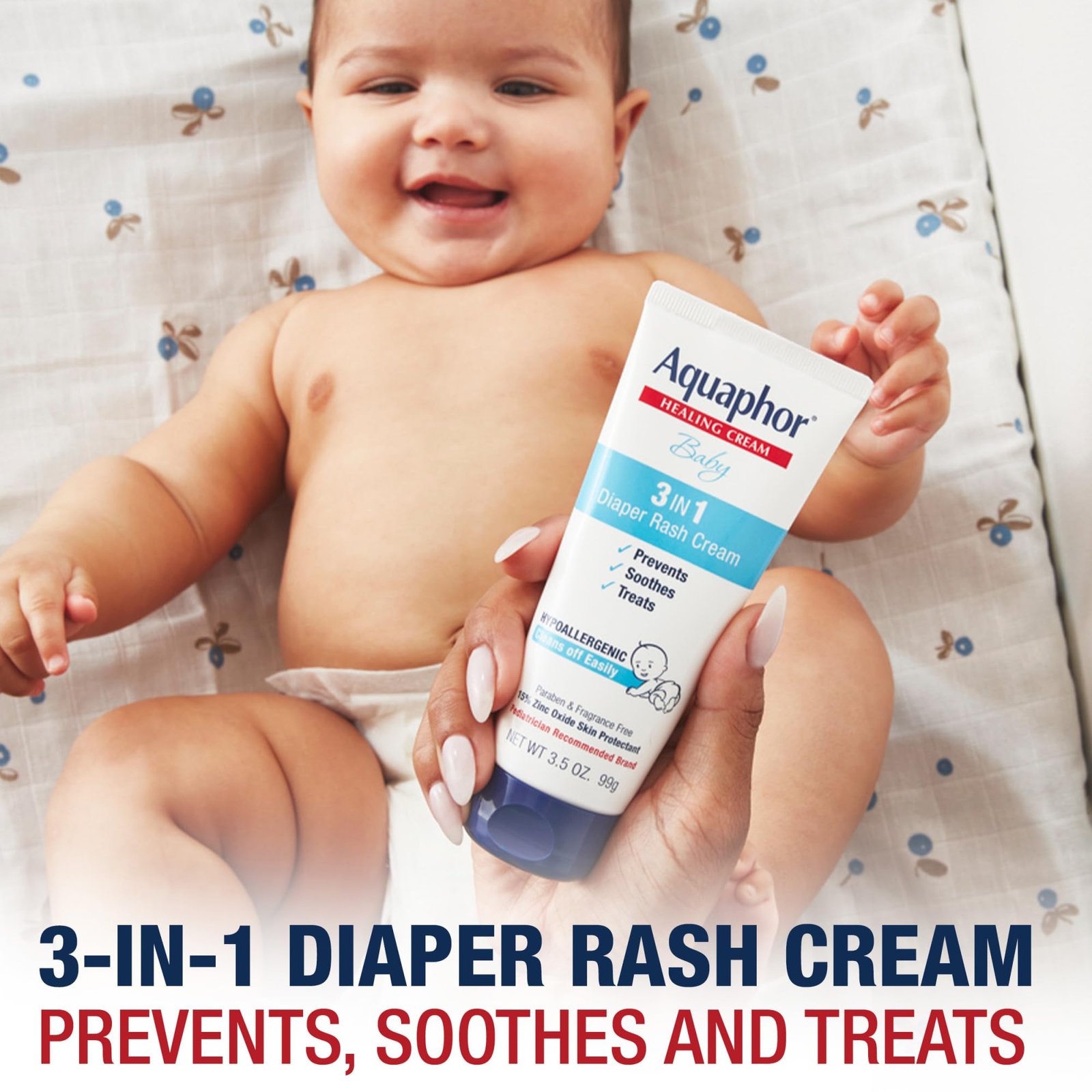 Aquaphor Baby Skin Care Essentials Gift Set with Baby Wash and Shampoo (16.9 Fl Oz) + Healing Ointment for Chapped Skin and Drool Rash (7Oz) + Diap... - Image 8