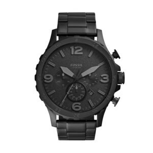 Fossil Nate Oversized Stainless Steel Chronograph Watch - Large Face, Date Display - High Quality Product Image