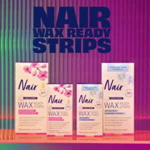 Alternative view of Nair Wax Ready Strips, Hair Removal Wax Strips For Legs and Body, 40 Count Plus 6 Post Wipes