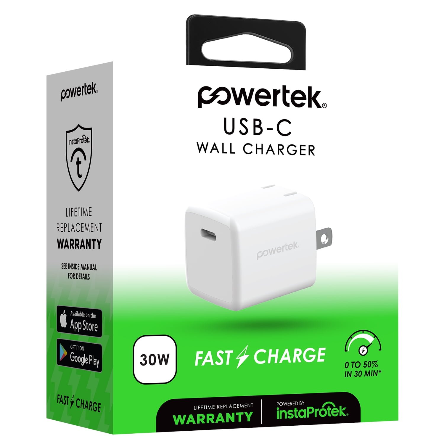 Liquipel Powertek White Type-C Fast Charging Wall Charger 30W PD USB-C for iPhone, iPad, iWatch, Samsung Galaxy, Tablet (2025) - Image 3