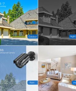 ZOSI 4 Pack 1080P 2.0MP 1920TVL HD-TVI Security Cameras Outdoor Indoor 80ft Night Vision Wired Surveillance Camera for HD-TVI, AHD, CVI DVR - High Quality Product Image