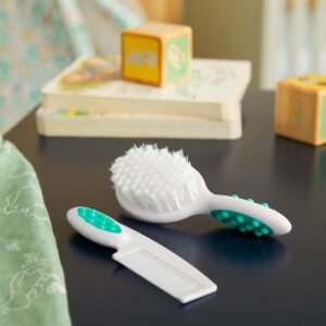 Alternative view of Safety 1st Soft Grip Brush & Comb, Artic Blue