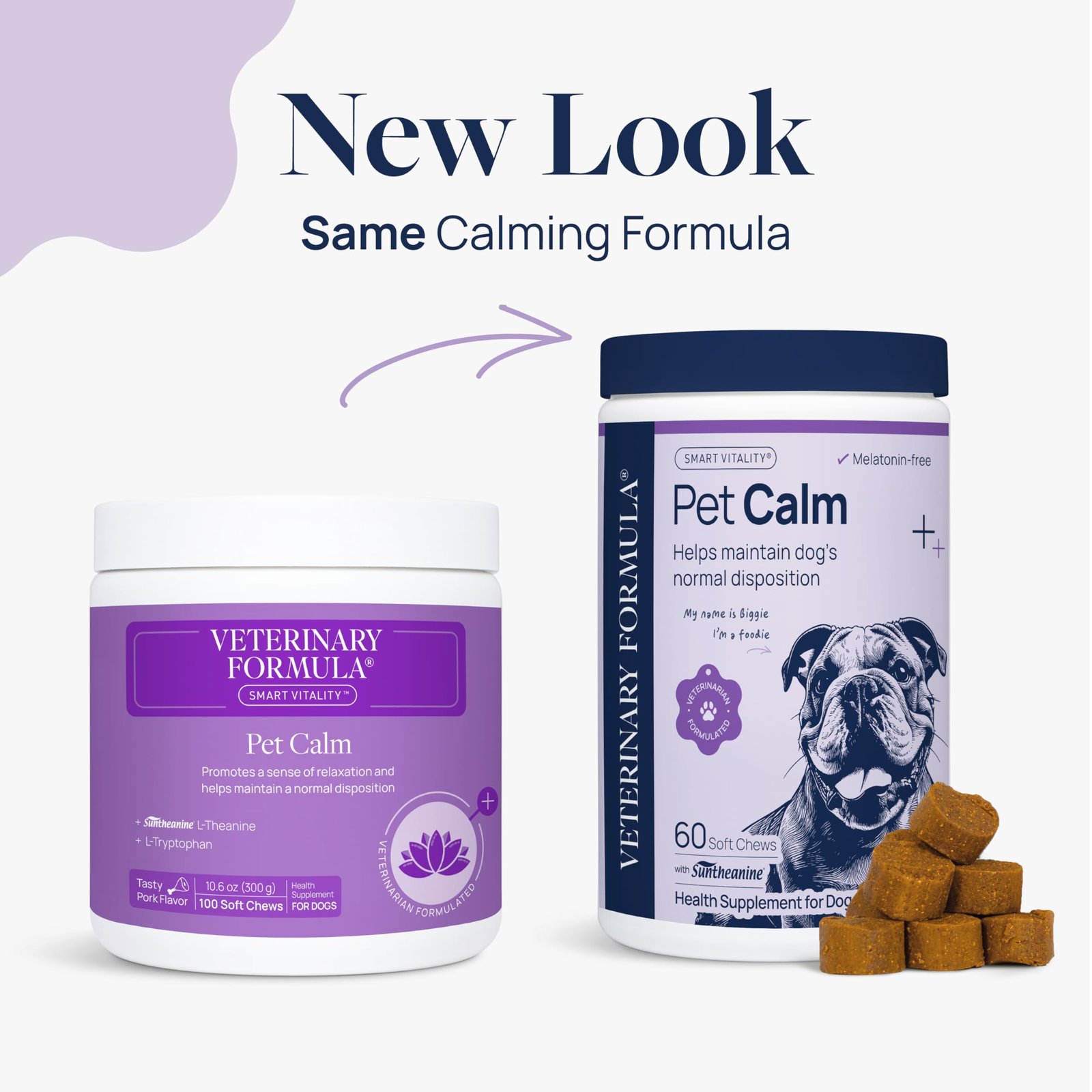 Veterinary Formula Pet Calm 60ct – Vet-Formulated Calming Chews for Dogs with L-Theanine, L-Tryptophan for Behavior Support, Relaxation Treats, Pup... - Image 9