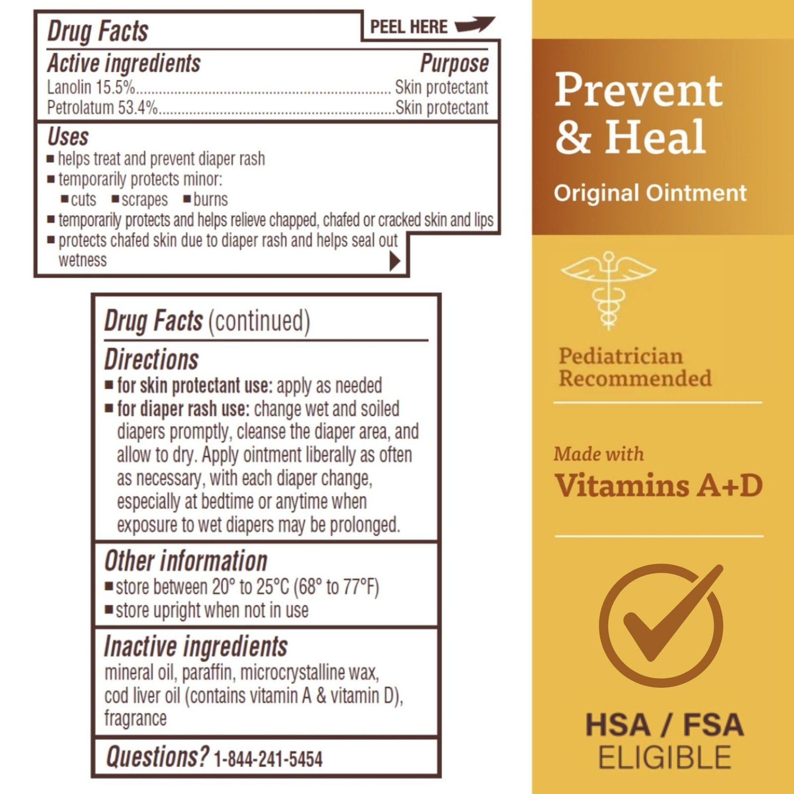 A+D Original Diaper Rash Ointment, Prevents & Protects Diaper Rash, Moisturizes & Heals Dry Skin With Vitamins A&D, 16oz Jar - Image 4