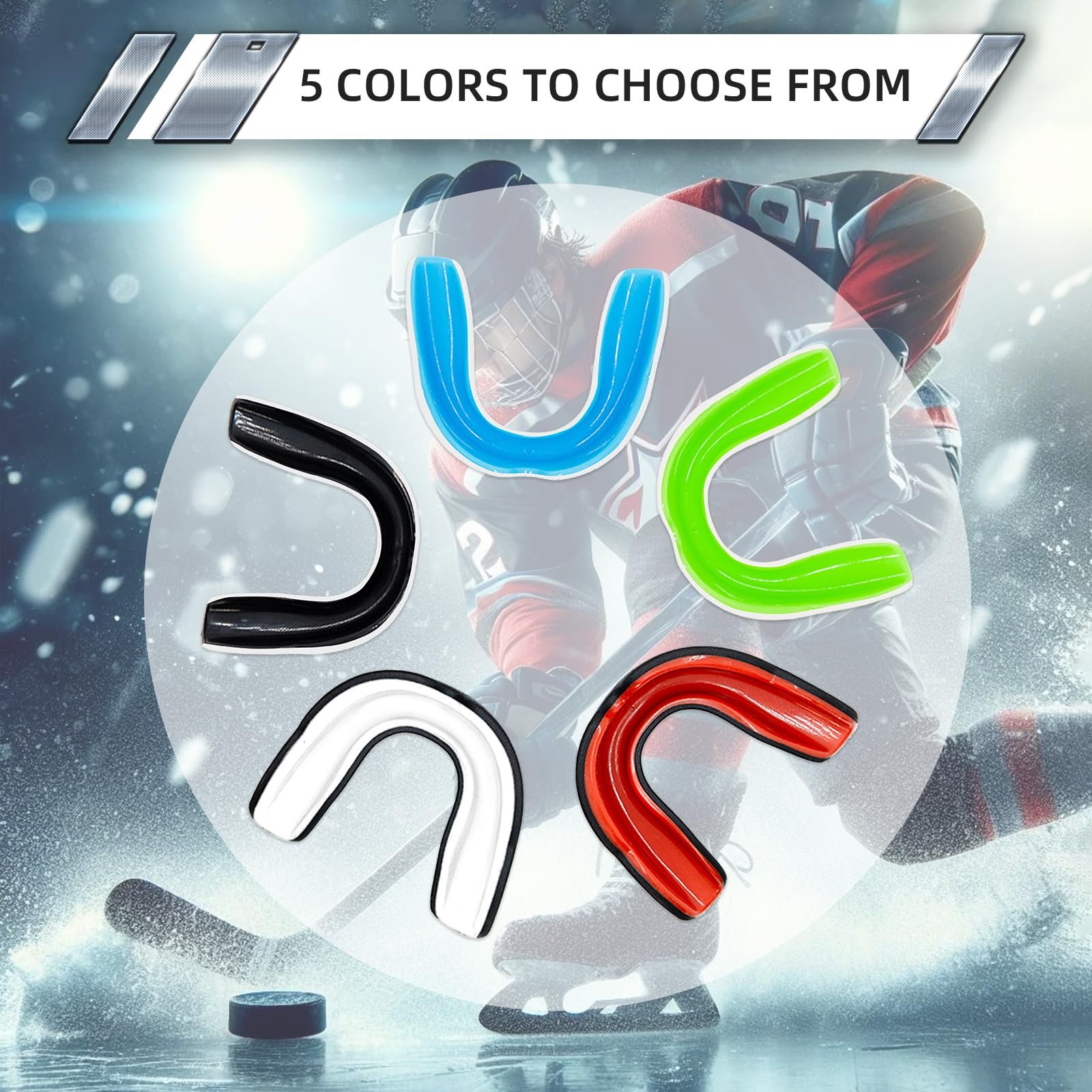 5 Pack Kids Youth Mouth Guard for Sports, Boys Girls Mouth Guard with Case, Child Teen Sports Mouthguard for Football Lacrosse Basketball Boxing So... - Image 8