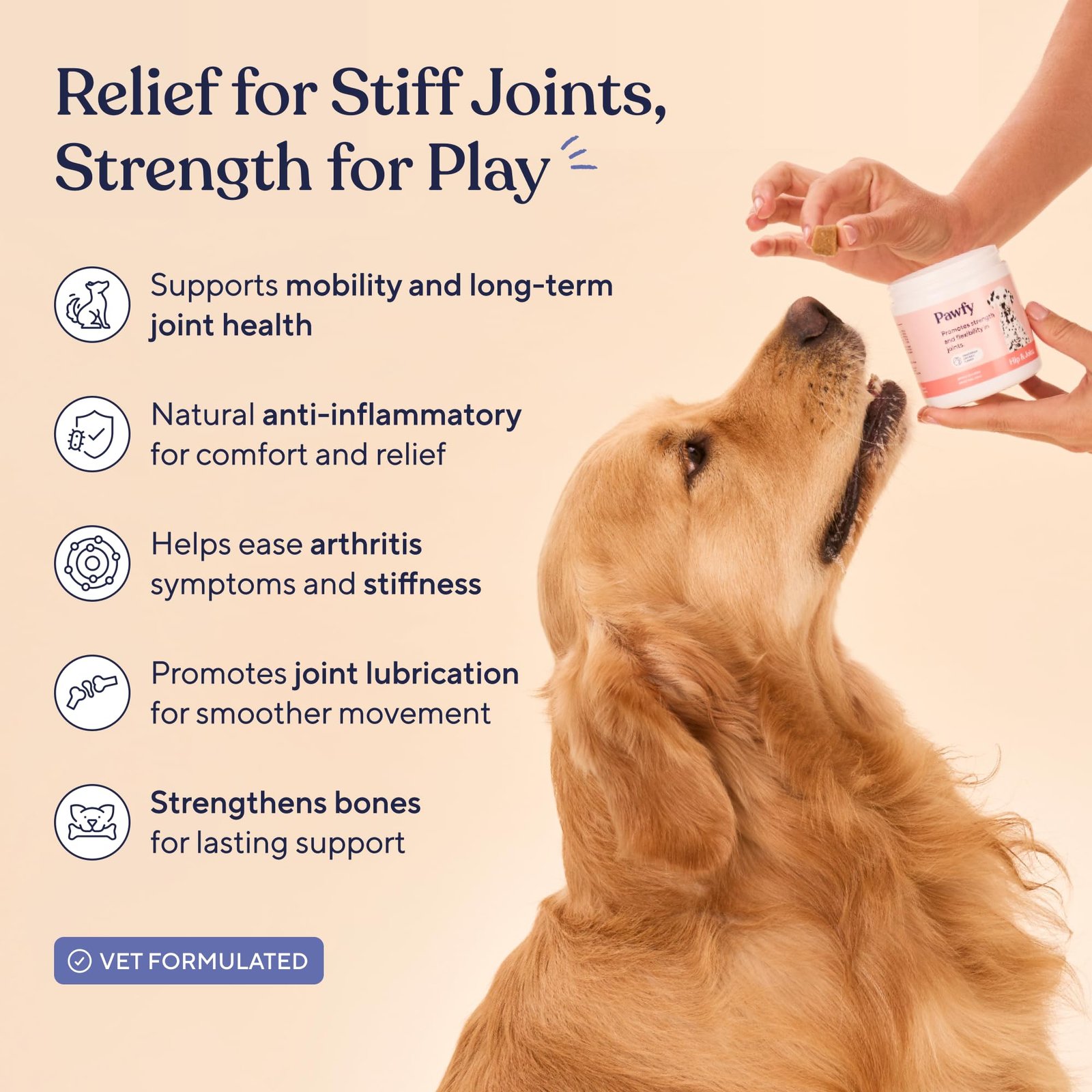 Pawfy Hip & Joint Supplement for Dogs with MSM & Vitamins | Glucosamine Chondroitin for Small, Medium & Large Breed - Supports Mobility & Bones | G... - Image 8