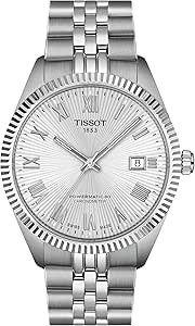 Tissot Ballade Powermatic 80 COSC 39mm, Swiss Automatic Watch for Men, Stainless Steel Case, Silver Dial, T1564081103300