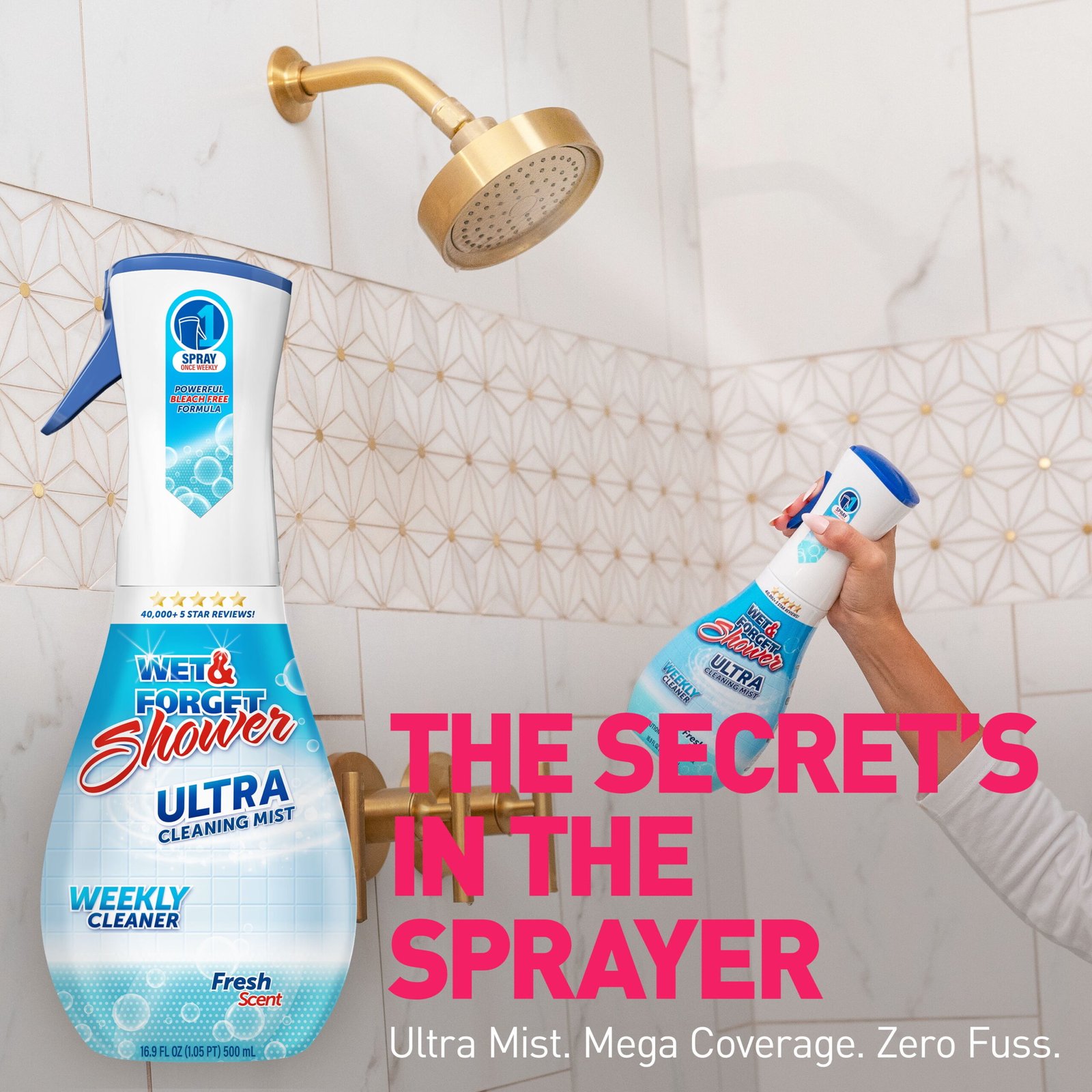 Wet & Forget Shower Ultra Cleaning Mist, Fresh Scent, 16.9 fl oz - Image 5