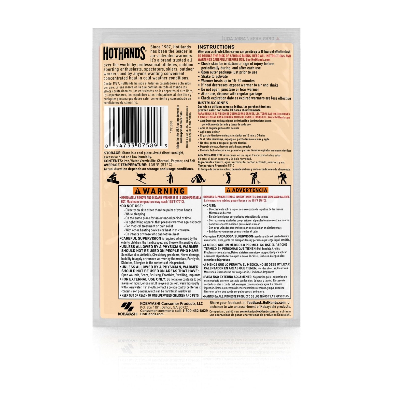 HotHands Body & Hand Super Warmers - Long Lasting Safe Natural Odorless Air Activated Warmers - Up to 18 Hours of Heat - 40 Individual Warmers - Image 9