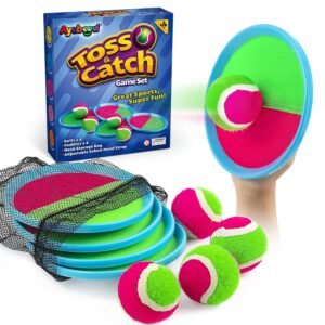 Ayeboovi Toss and Catch Ball Game Outdoor Toys for Kids Yard Games Beach Toys Outside Games for 3 4 5 6 7 8 9 10 Year Old Boys Girls (Upgraded)
